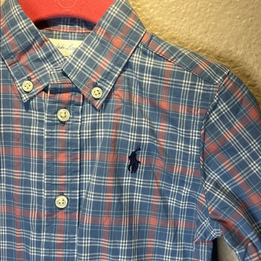 Ralph Lauren Baby Boy’s Preppy Plaid Cotton Button Down Shirt Size 18 Months